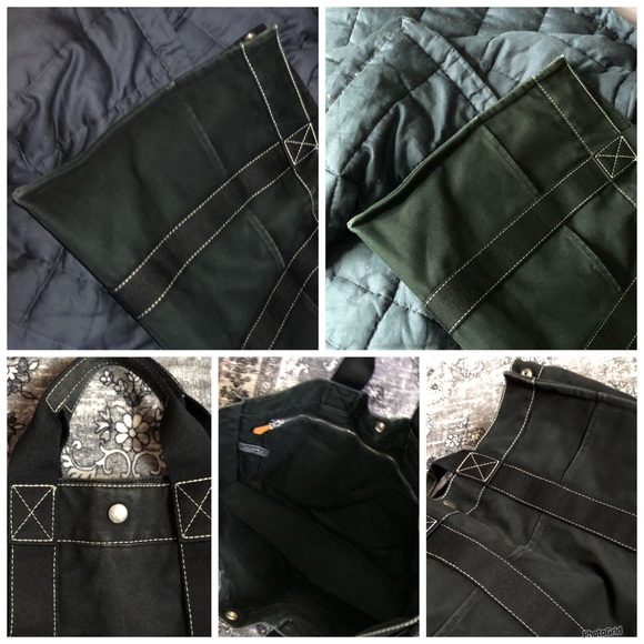 Hermès AUTHENTIC Black & White Stitch Toile Fourre Tout MM Large Canvas Tote Bag - Picture 11 of 16